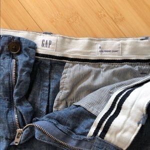 GAP girlfriend chinos, size 8, chambray